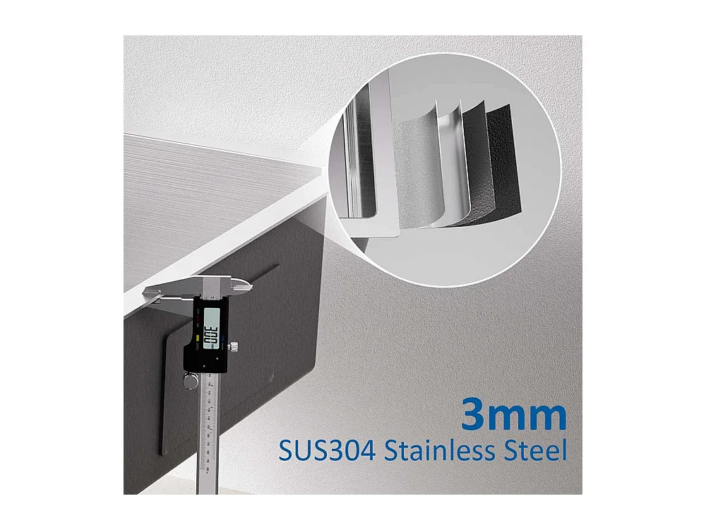 1 Becken Küchenspüle 45x45CM 304 Edelstahl + Küchenarmatur mit ausziehbarer Brause 360° drehbar 2 Funktionen, abnehmbarer Sprudeler, schwarz