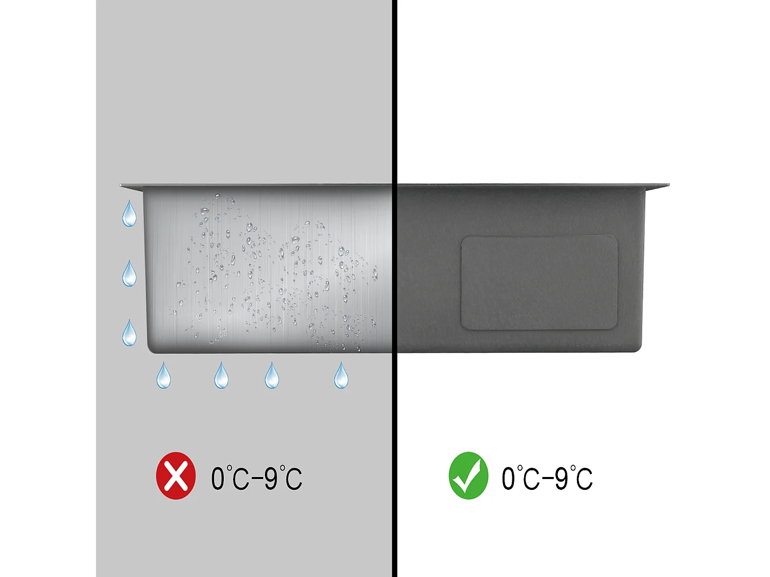 Évier de cuisine Brossé 70*44*19cm inox+Robinet de Cuisine avec Douchette Extractible Rotatif 360 °2 Fonctions, Barboteur démontable,Noir