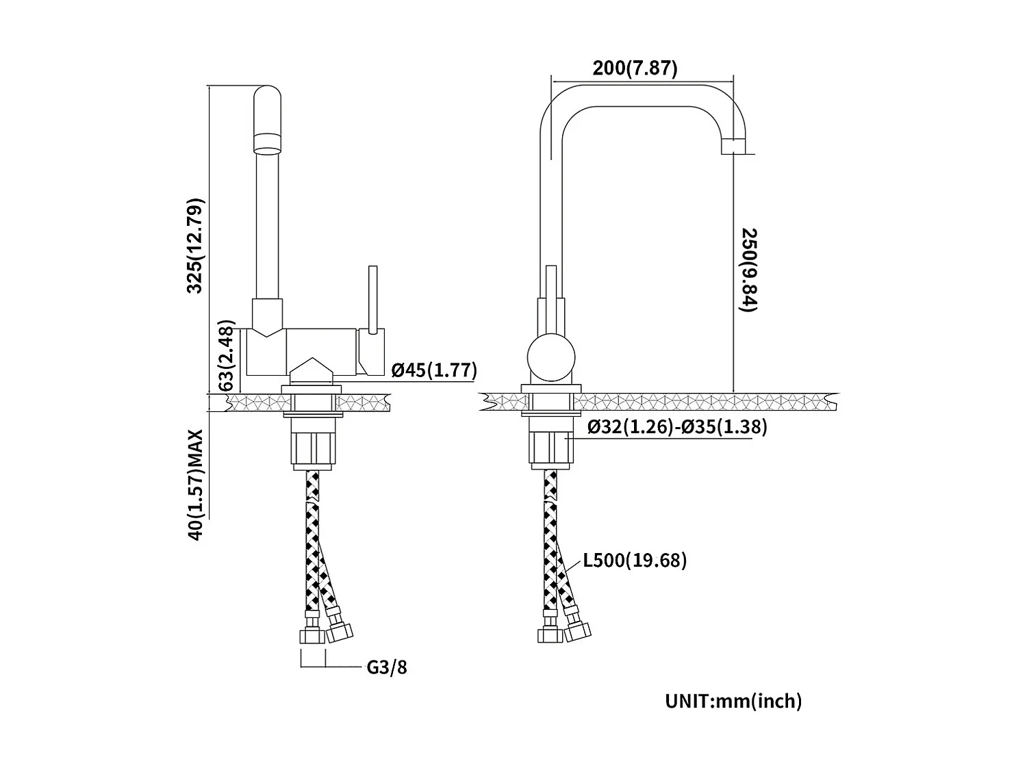 Auralum MAX Aanrecht 1 Bak Geborsteld RVS75*45*19CM-ÉVier 1 Bak met Opvouwbare Afdruiprek+Kngkraan Keuken Opklapbaar 360° Draaibaar Koud Water Warm