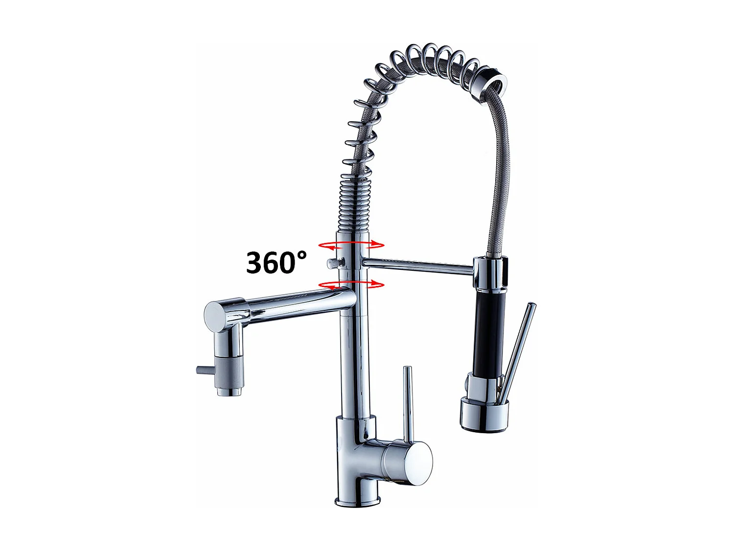 Évier Cuisine 1 Bac 70*44*19CM,à Encastrer/Fleur/Sous-Plan,avec Siphon/Trop-Plein,Brossé+Robinet Cuisine Rotatif 360° Douchette Extractible