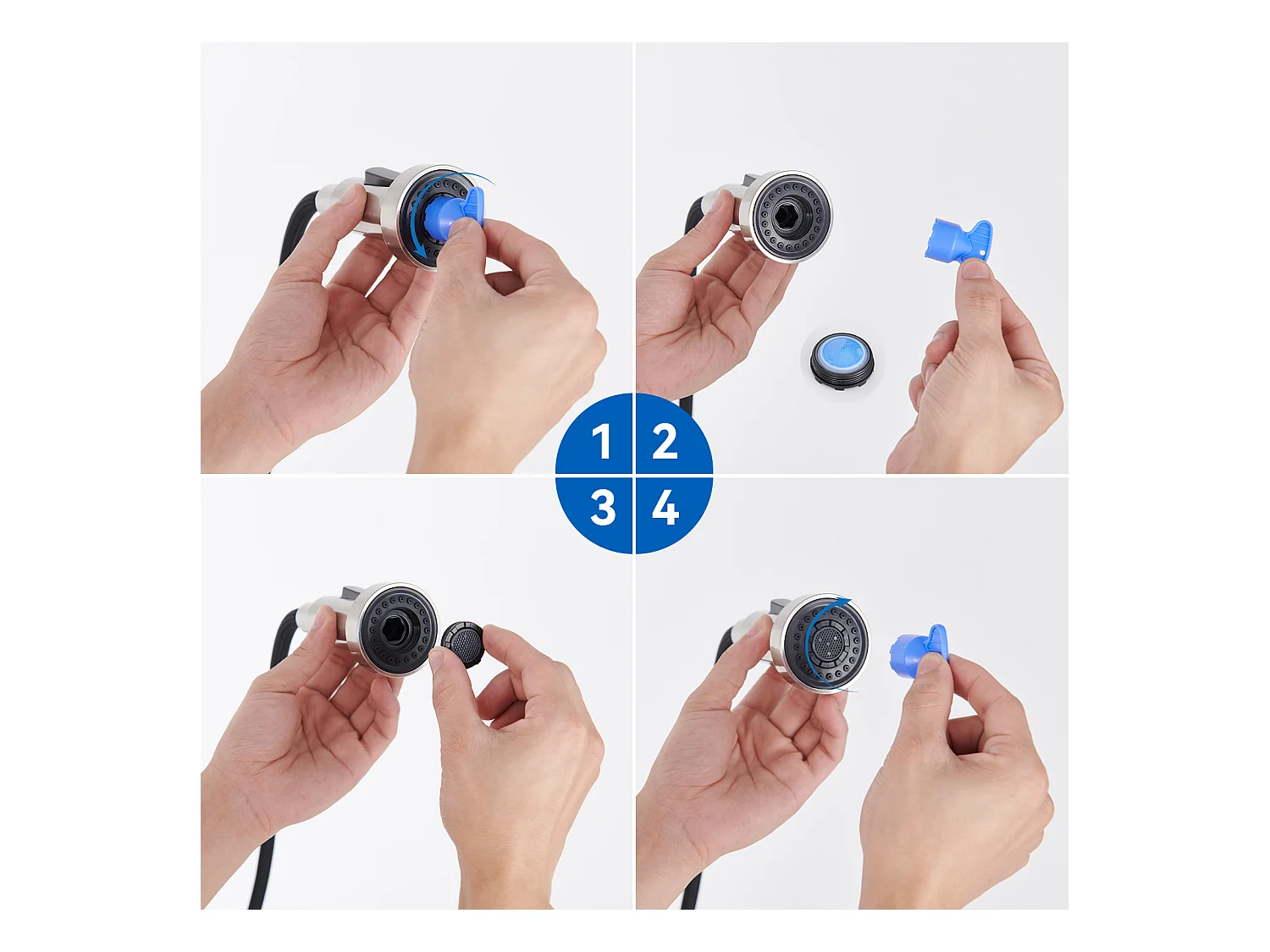 Aanrecht 2 Bak 75x45x19cm, Inbouw/ Opbouw met Zeepdispenser+ Keukenkraan met Uitschuifbare Handdouche, 2 Modi, Geborsteld