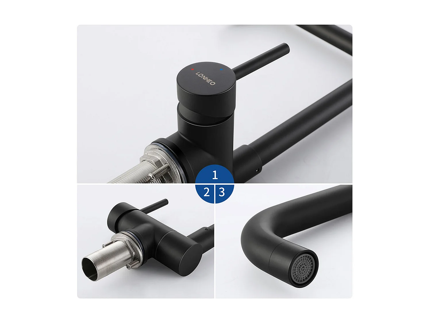 Évier Cuisine 1 Bac 70*44*19CMà Encastrer/Fleur/Sous-Plan,avec Siphon/Trop-Plein,Brossé+Mitigeur Cuisine Rabattable Pivotant 360° Eau