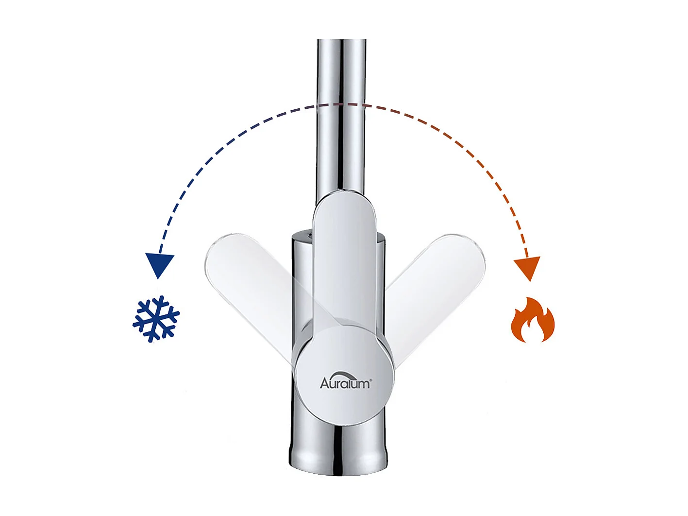 Évier Cuisine 1 Bac 70*44*19CM,à Encastrer/Fleur/Sous-Plan,avec Siphon/Trop-Plein+Robinet Cuisine Pivotant à 360° avec Eau Chaude/Froide, Chromé