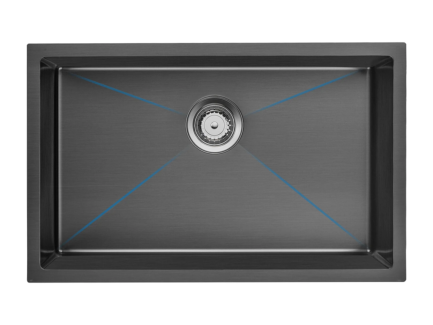 Évier Cuisine 1 Bac 70*44*19CM,à Encastrer/Fleur/Sous-Plan,avec Siphon/Trop-Plein+Robinet de Cuisine Flexible Bec Haut Orientable Librement,Blanc