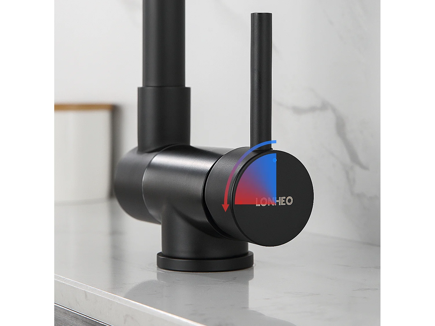 Évier Cuisine 1 Bac 70*44*19CMà Encastrer/Fleur/Sous-Plan,avec Siphon/Trop-Plein+Mitigeur Cuisine en Acier Inox 304 Rabattable Pivotant à 360°Noir