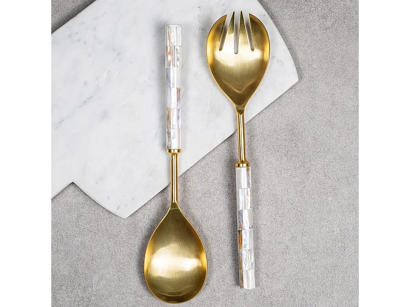 Service à salade 2 pièces Posidonie