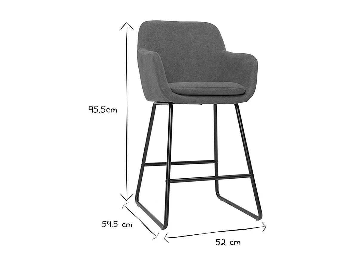 Sgabelli da bar in tessuto effetto velluto color bruciato H65 cm (set di 2) AMIKA