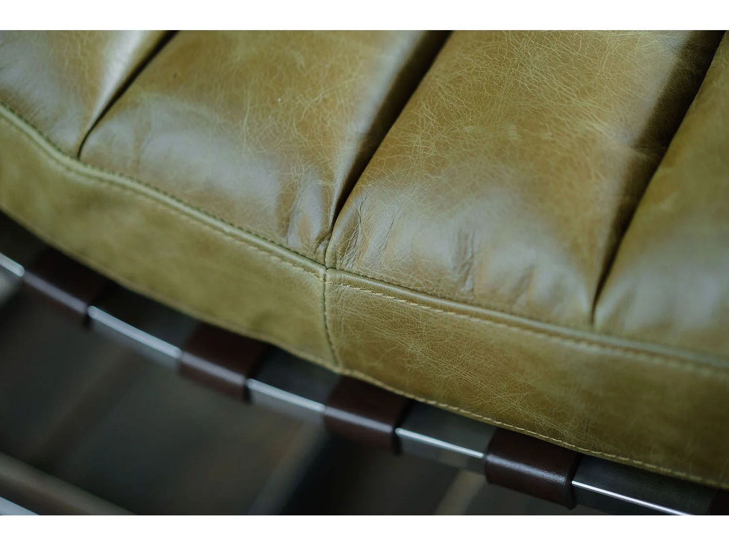 Chaise longue - Vert cuir - SIRY