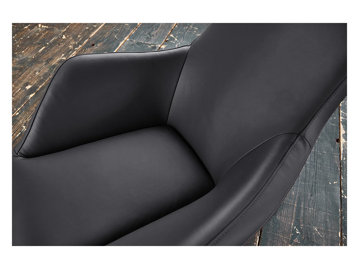 Relaxliege - Schwarz Leder - CAVAL