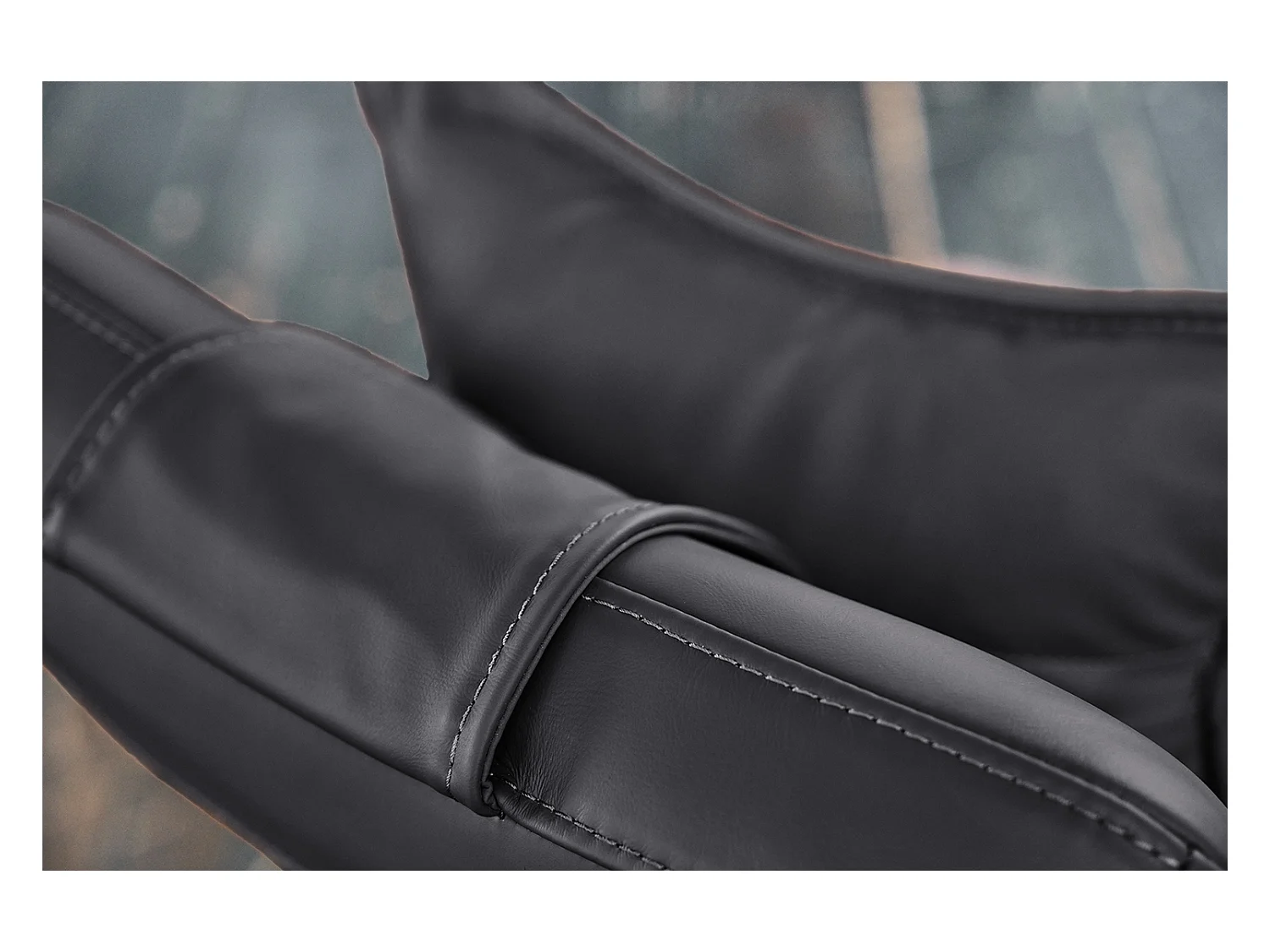 Relaxliege - Schwarz Leder - CAVAL