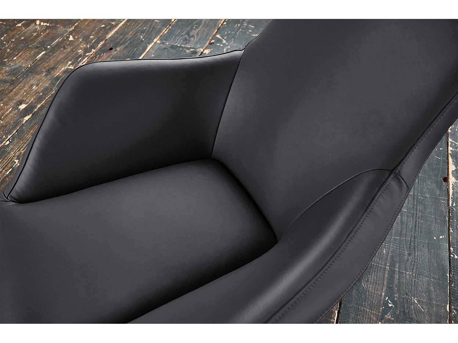 Relaxliege - Schwarz Leder - CAVAL