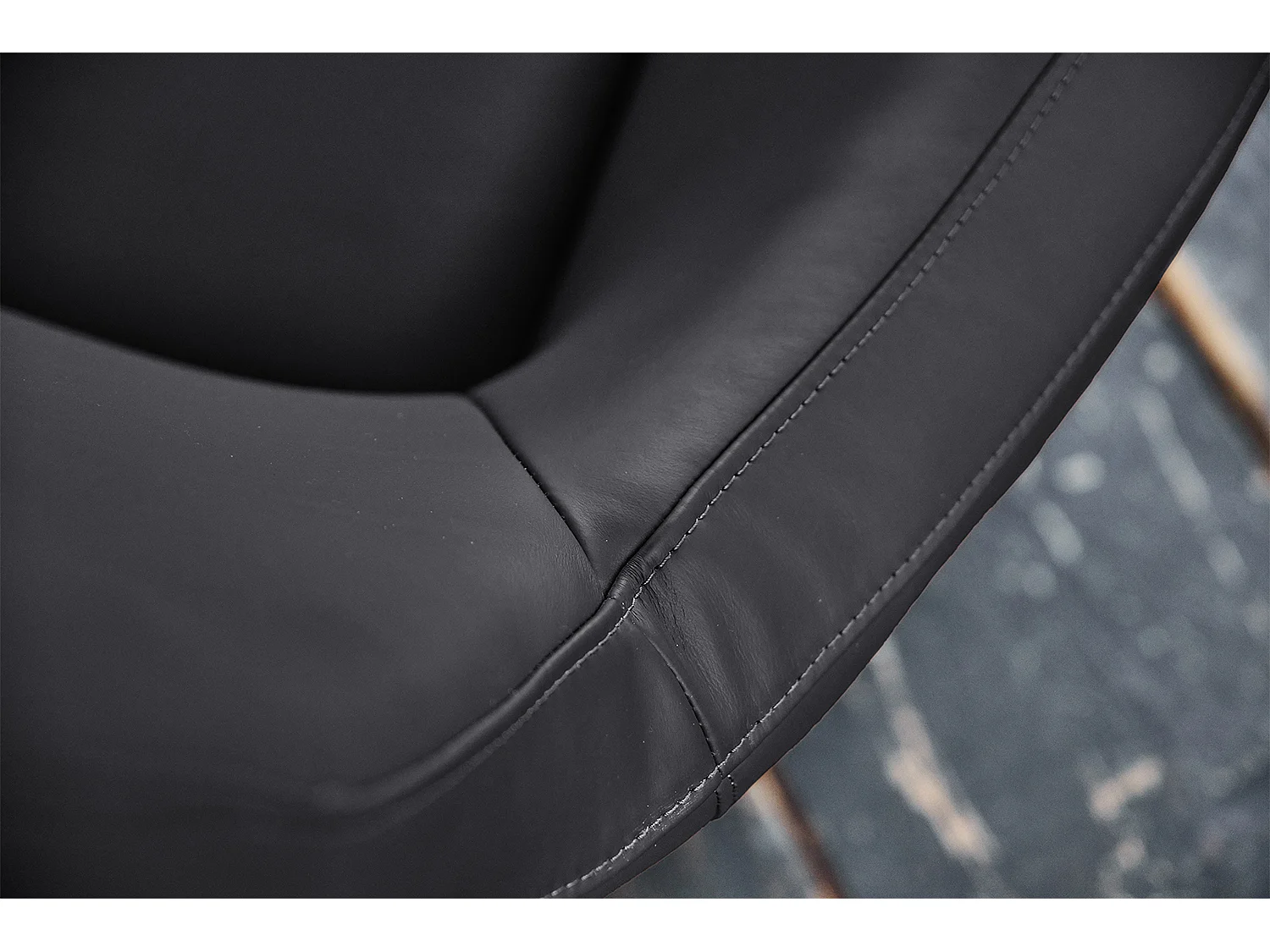 Relaxliege - Schwarz Leder - CAVAL