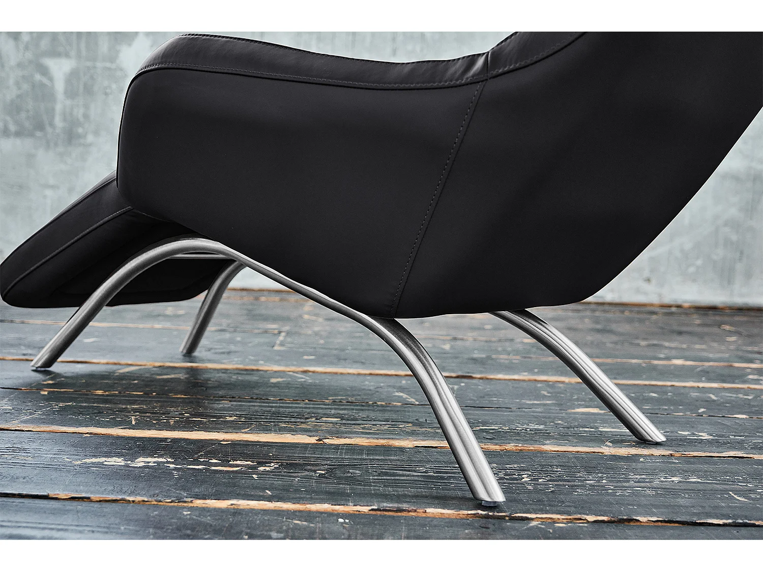 Chaise longue - Nero pelle - CAVAL
