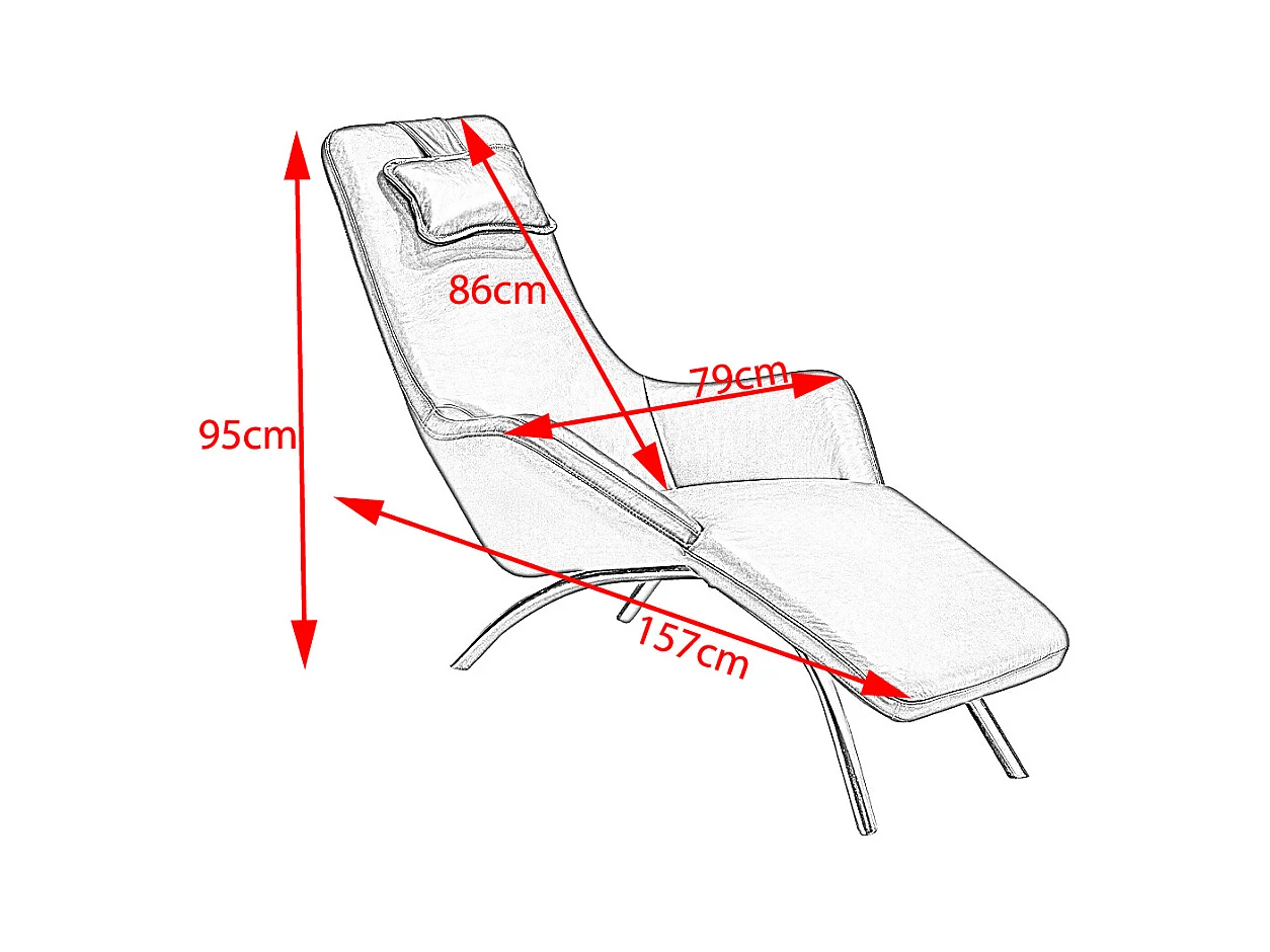 Relaxliege - Braun Leder - CAVAL