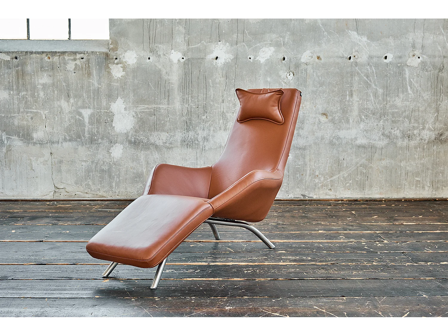 Relaxliege - Braun Leder - CAVAL