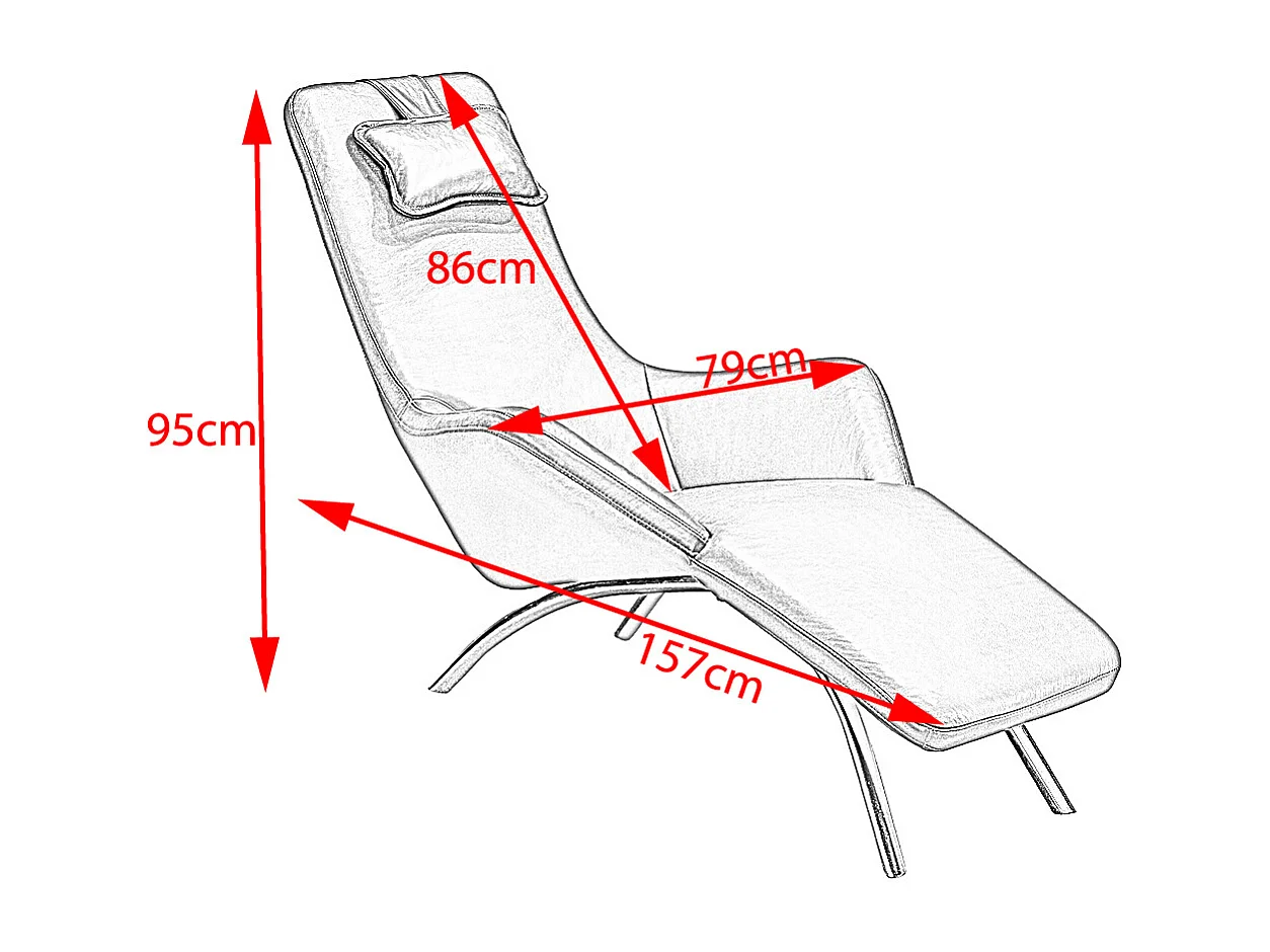 Fauteuil - marron cuir - CAVAL