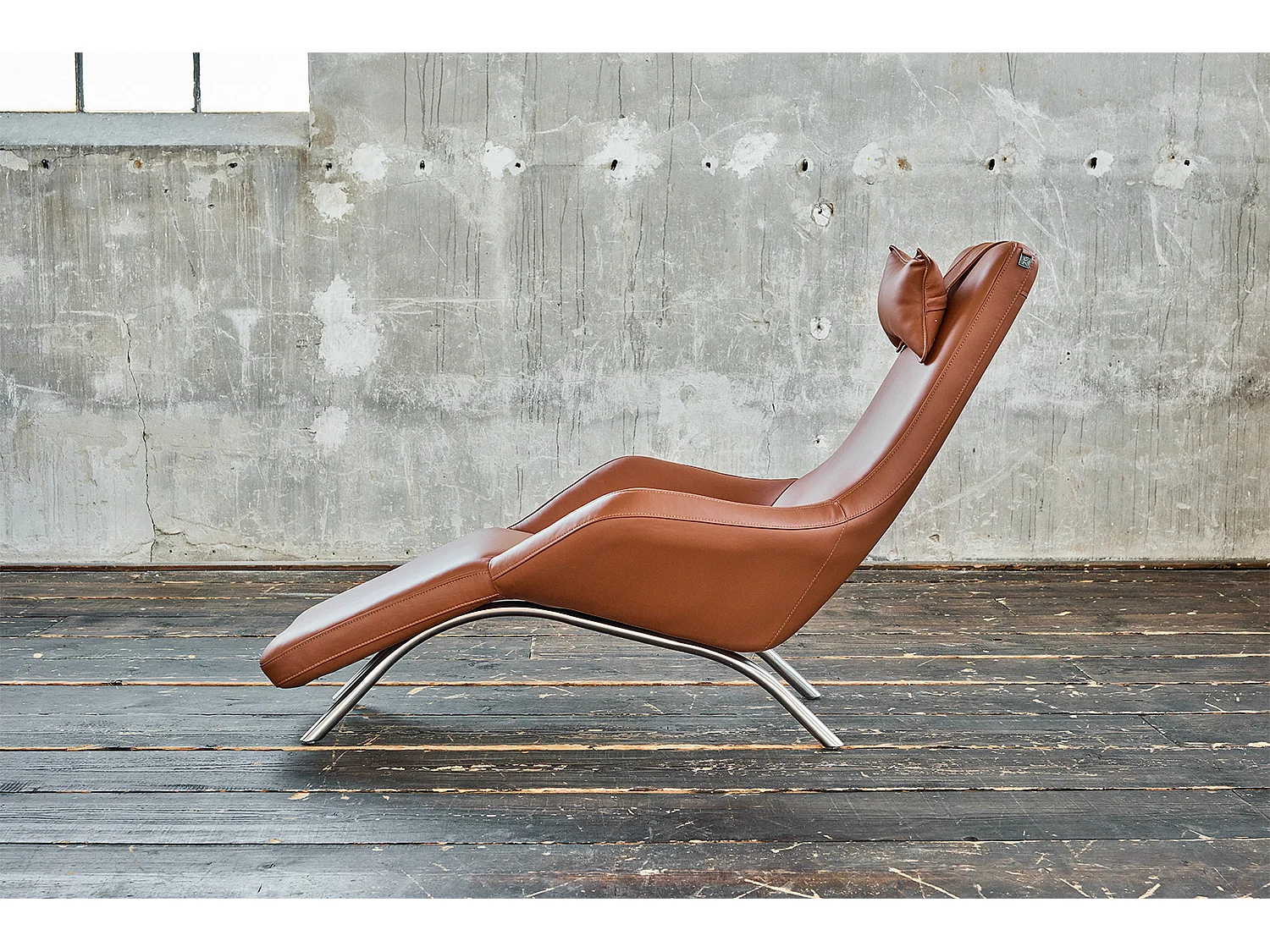 Fauteuil - marron cuir - CAVAL