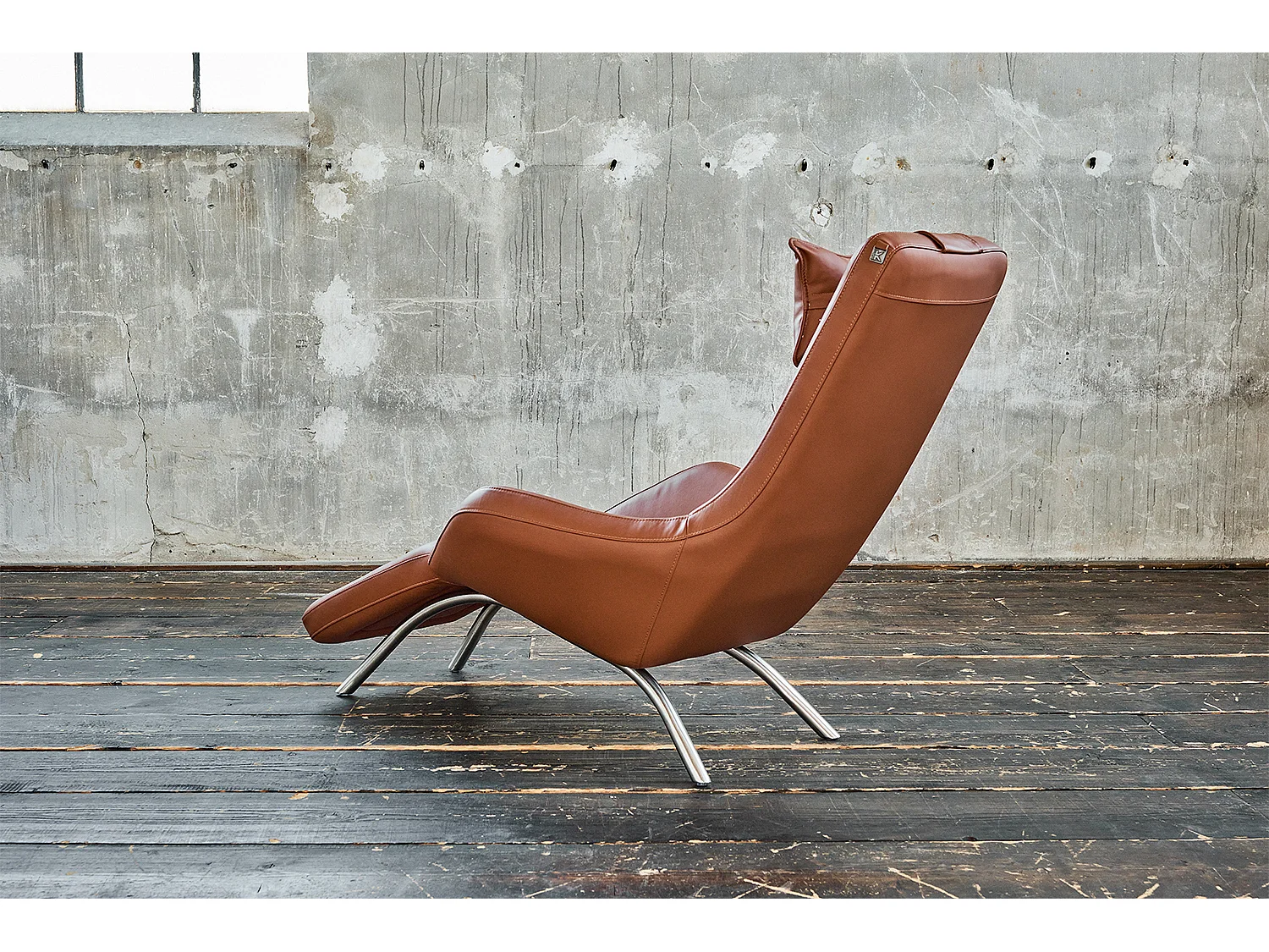 Fauteuil - marron cuir - CAVAL