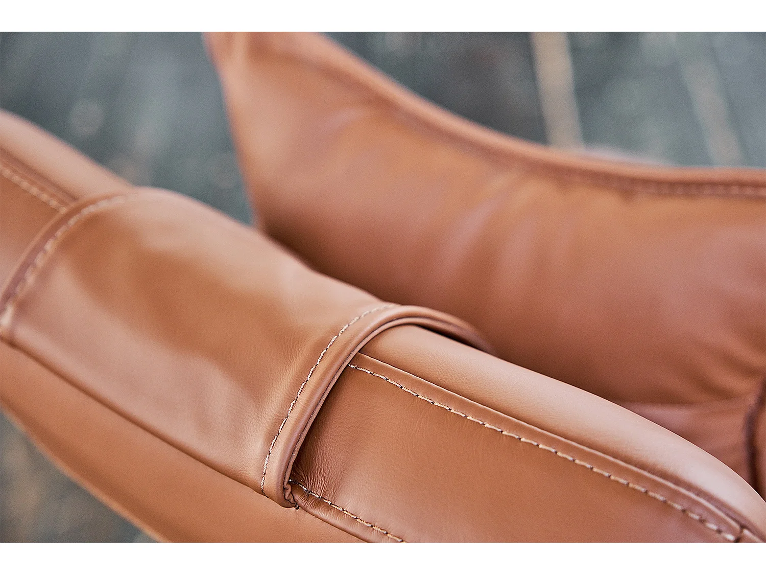 Fauteuil - marron cuir - CAVAL