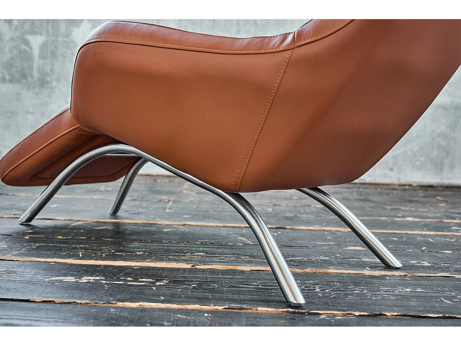 Chaise longue - marrone pelle - CAVAL