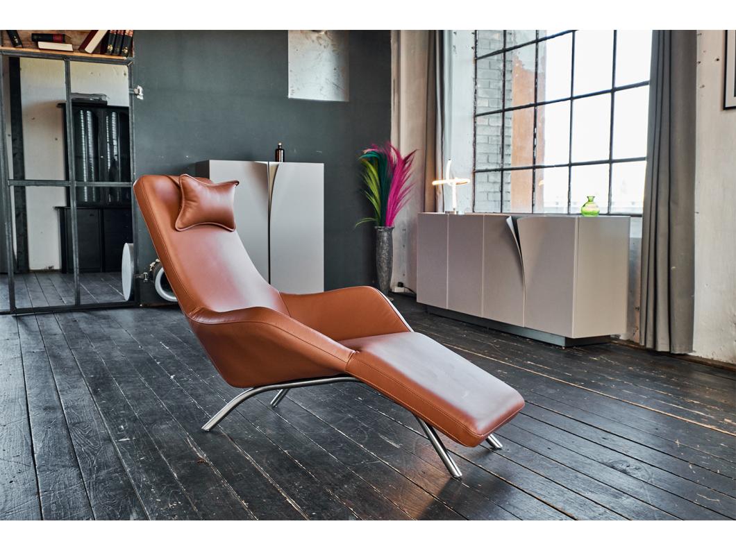 Relaxliege - Braun Leder - CAVAL