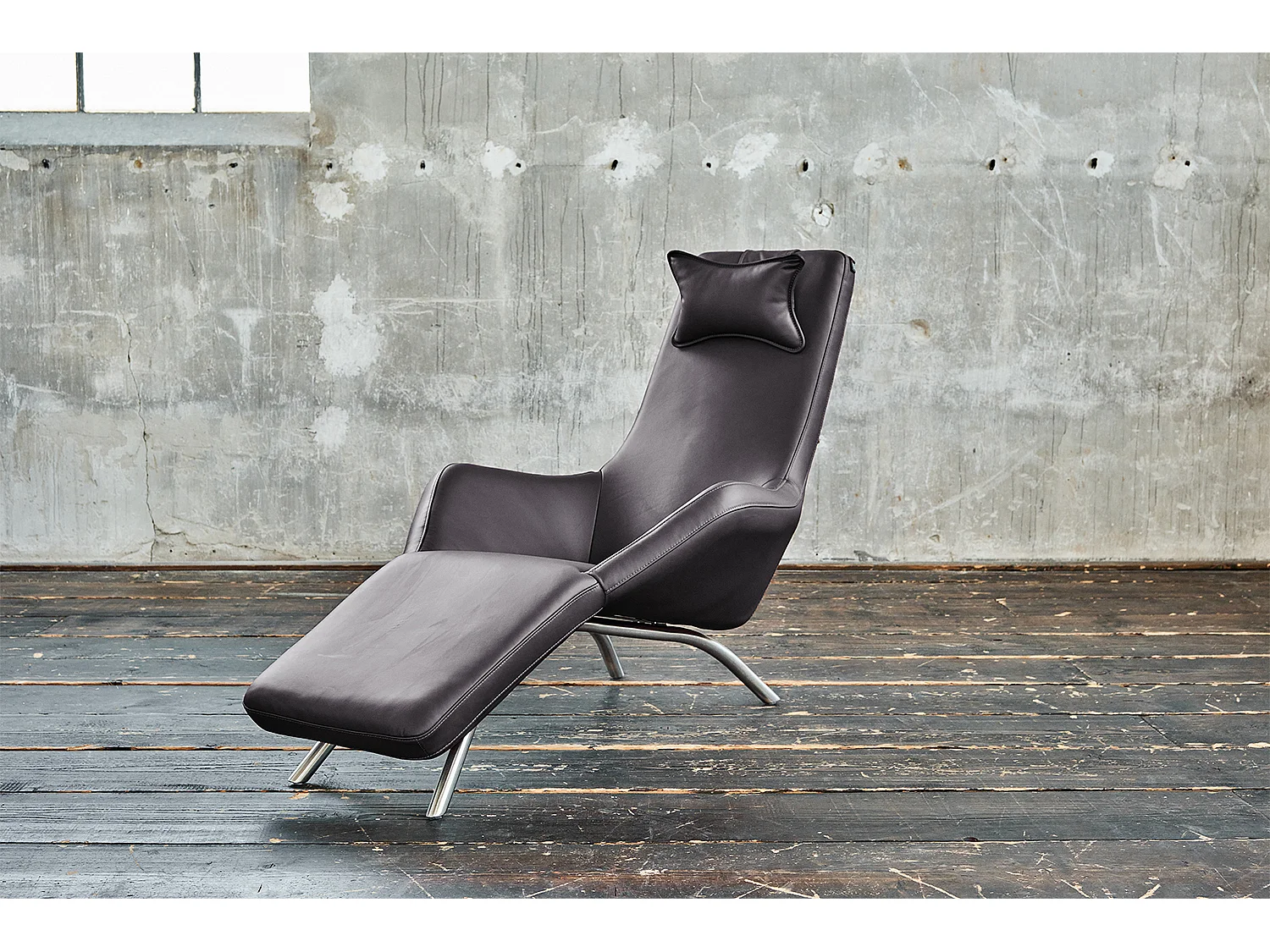 Chaise longue - Grigio pelle - CAVAL