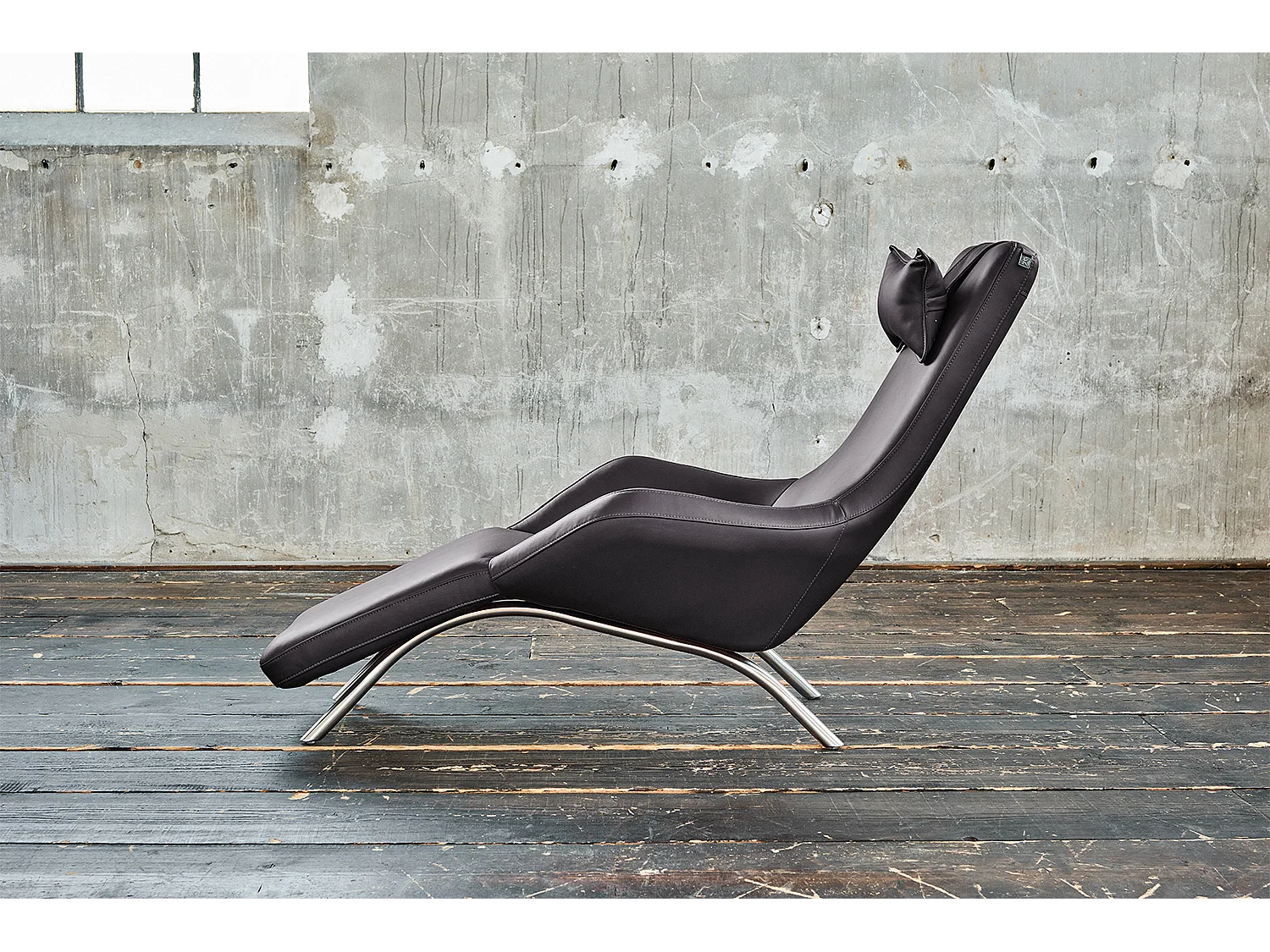 Chaise longue - Grigio pelle - CAVAL