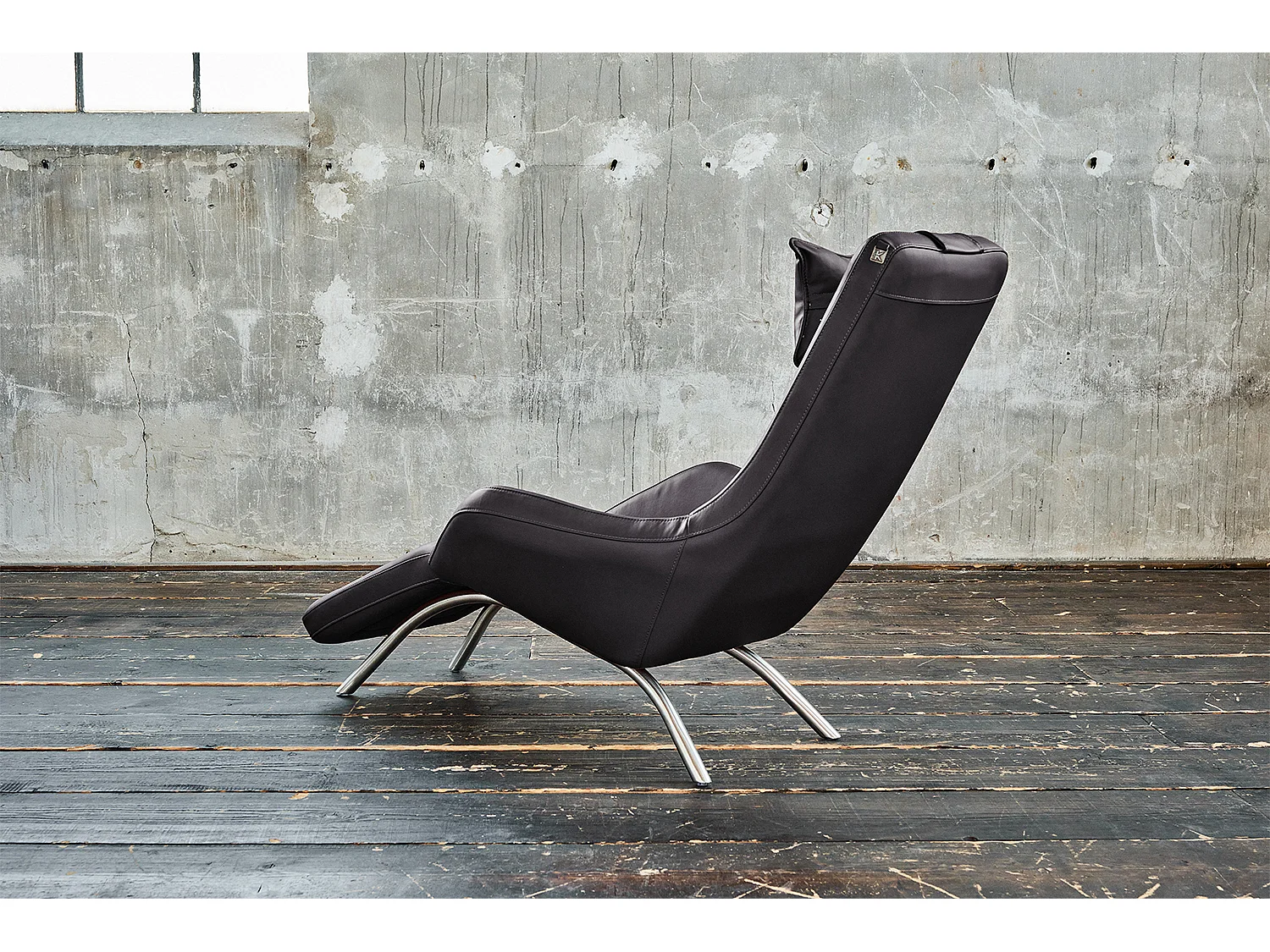 Chaise longue - Grigio pelle - CAVAL