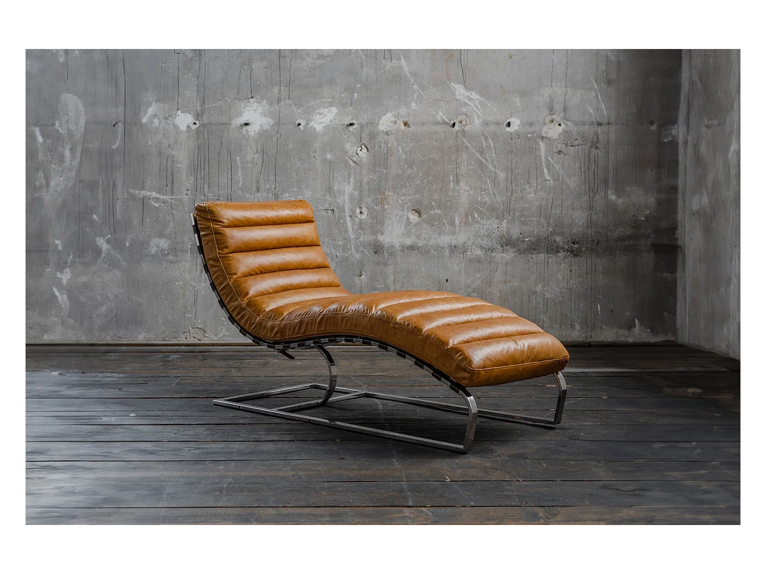 Fauteuil - marron cuir - SIRY