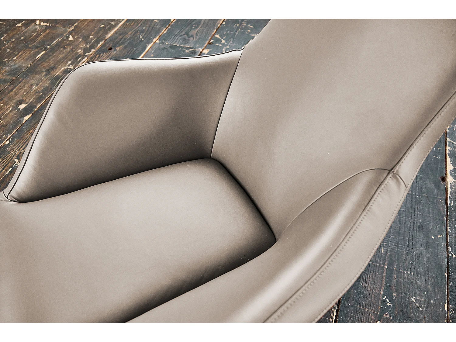 Chaise longue - grigio chiaro pelle - CAVAL