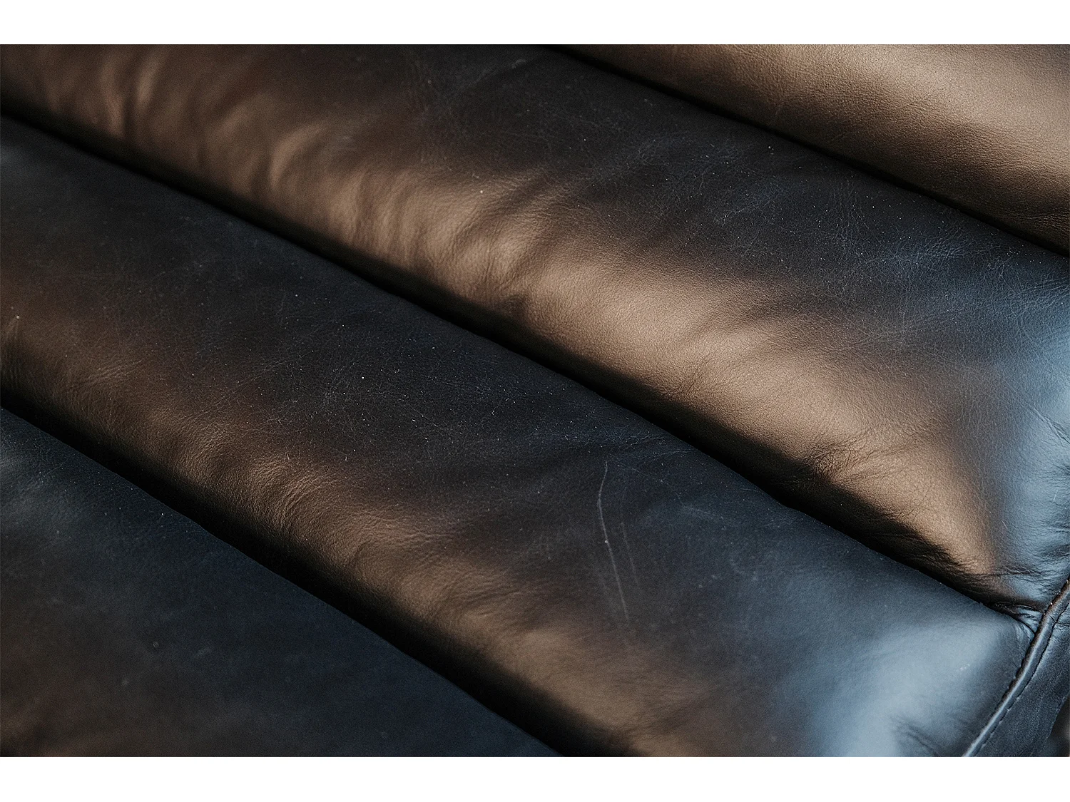 Chaise longue - Noir cuir - SIRY