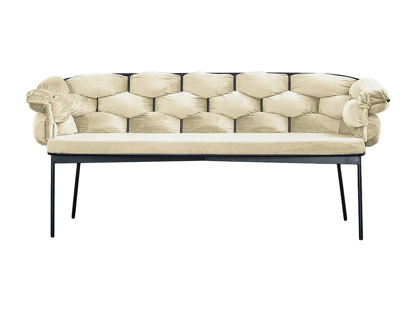 Banquette - blanc Velours - MONTY