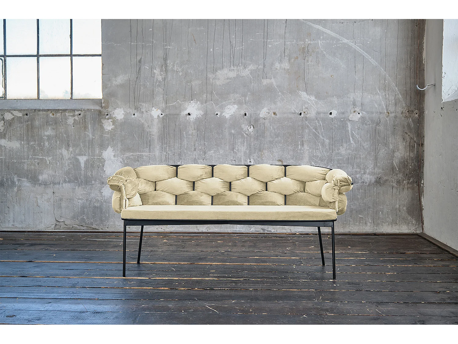 Banquette - blanc Velours - MONTY