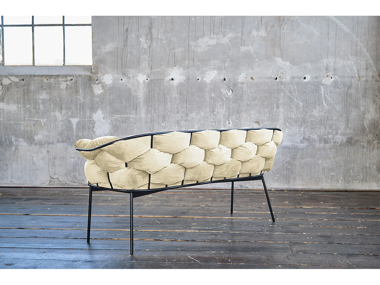 Banquette - blanc Velours - MONTY