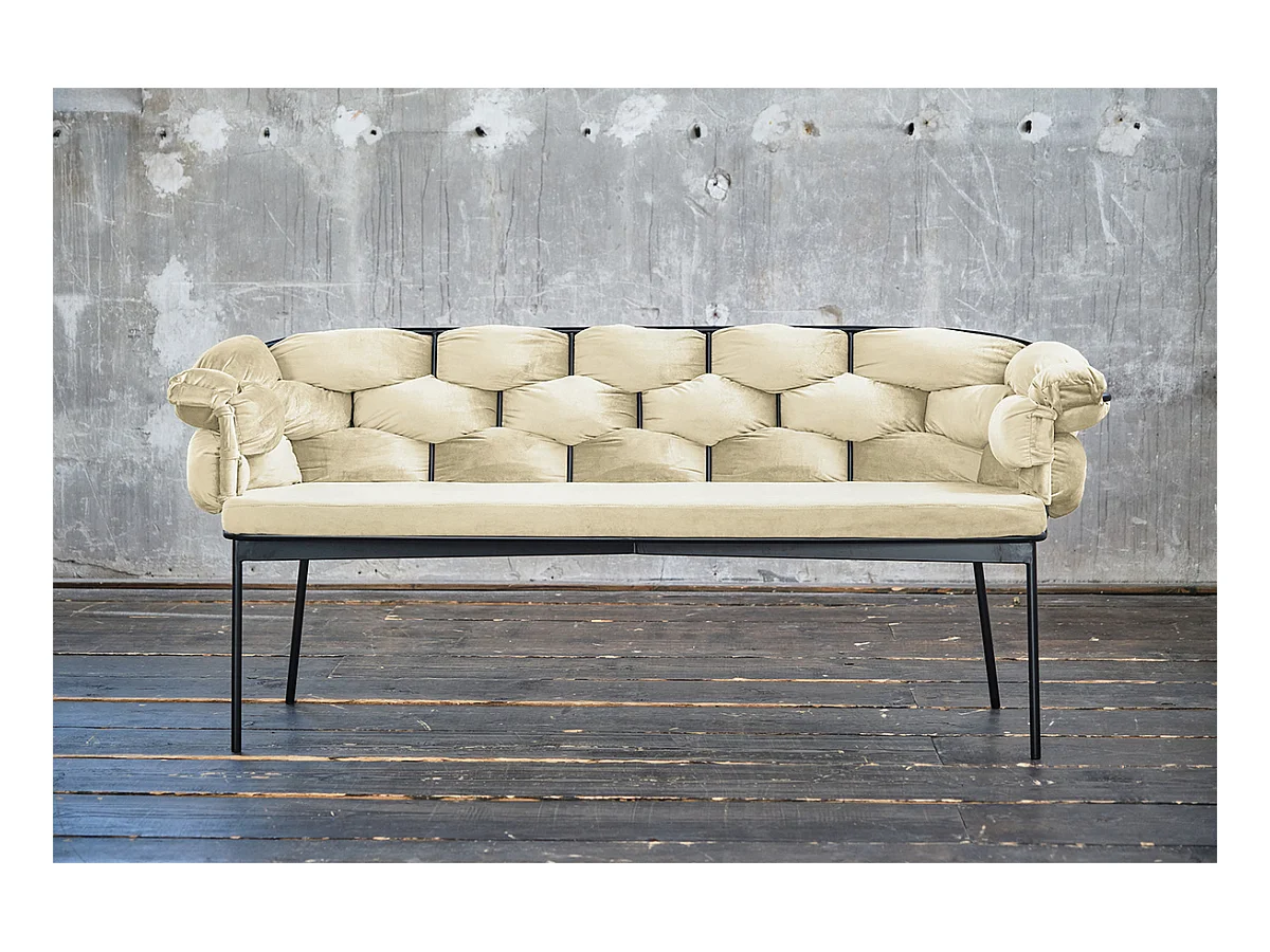 Banquette - blanc Velours - MONTY