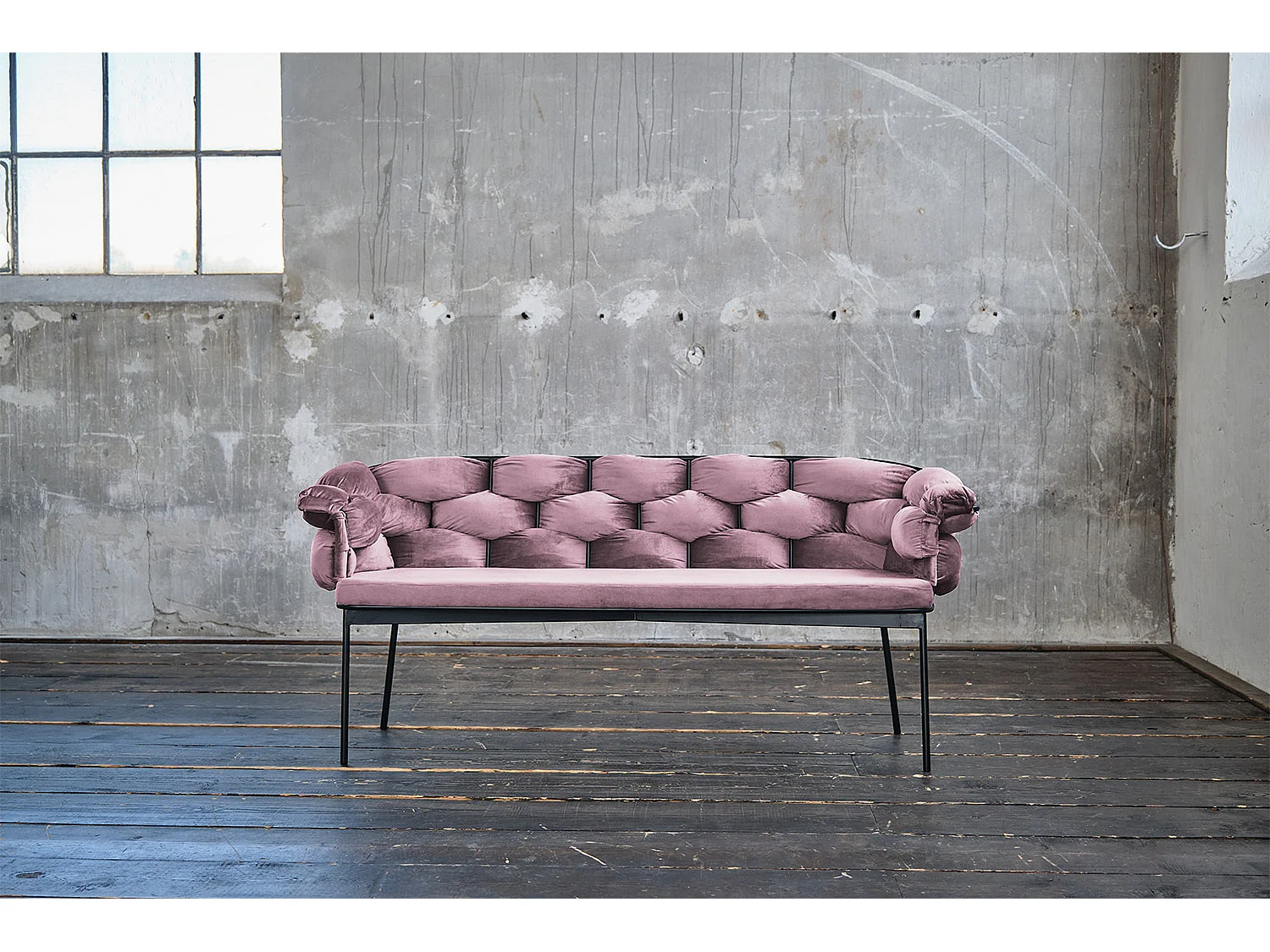 Banco - Rosa terciopelo - MONTY