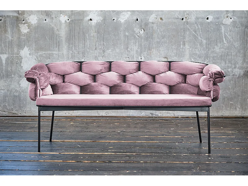 Sitzbank - Pink Velvet - MONTY