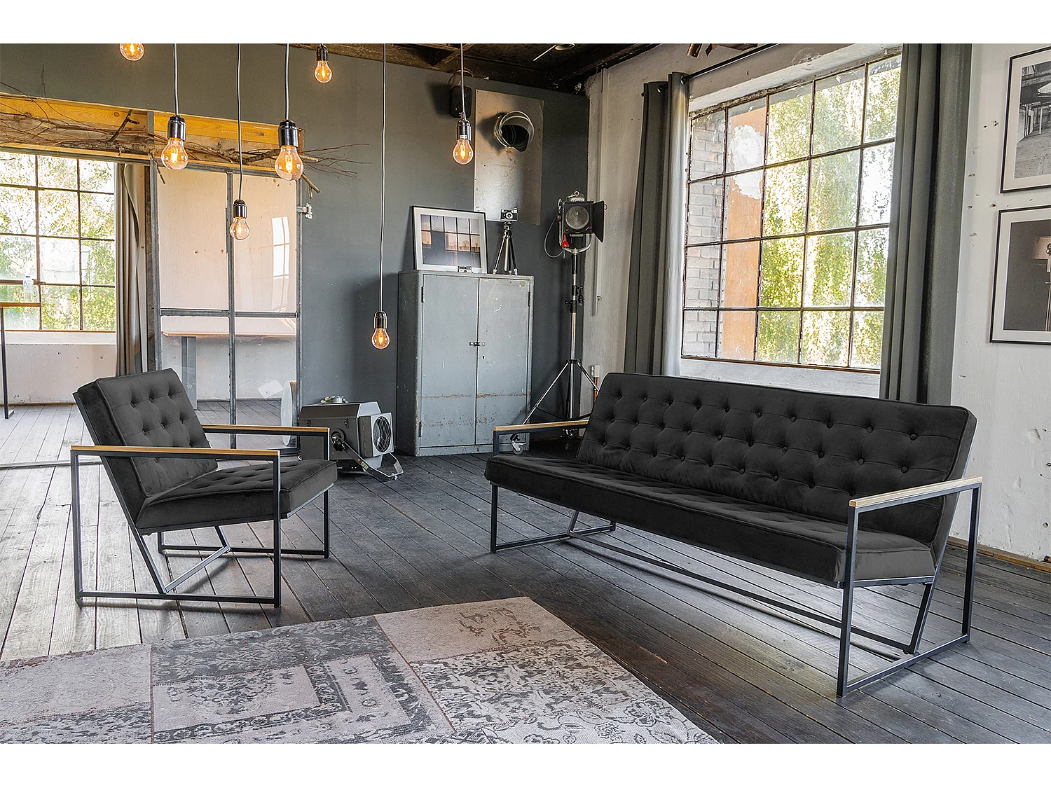 Banco - Negro terciopelo - ARLY