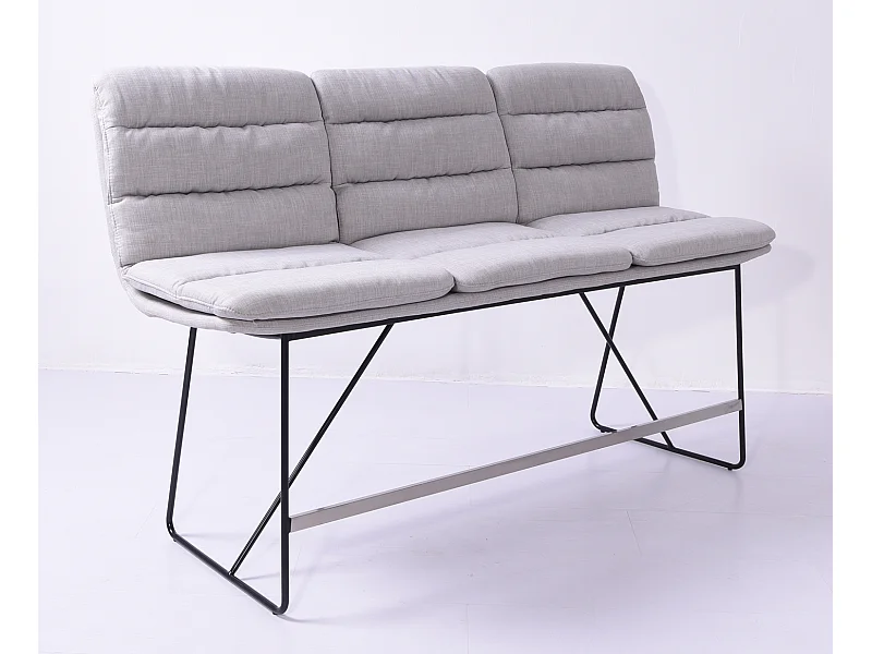 Thekenbank - Hellgrau Webstoff - VINCE