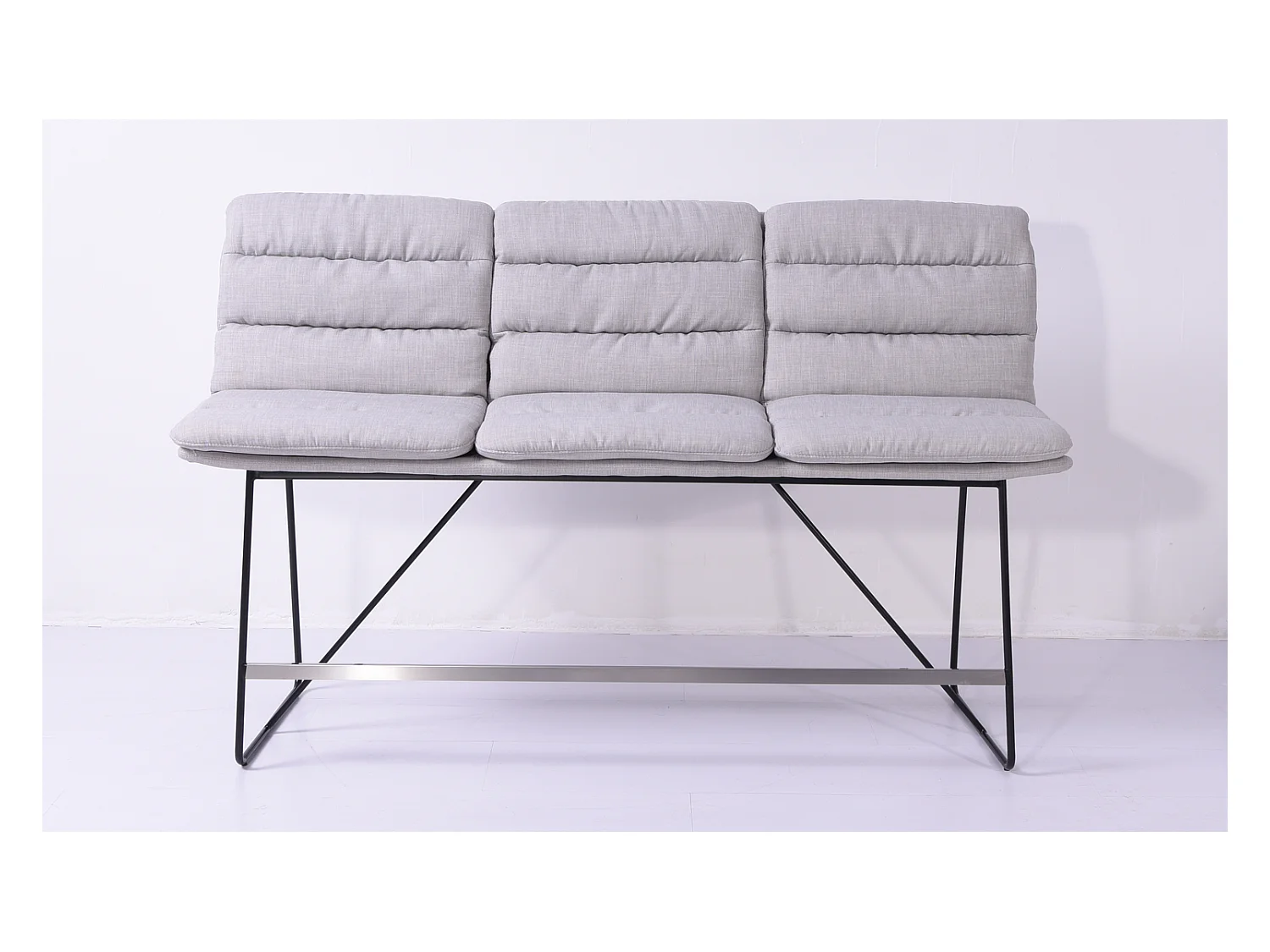 Thekenbank - Hellgrau Webstoff - VINCE