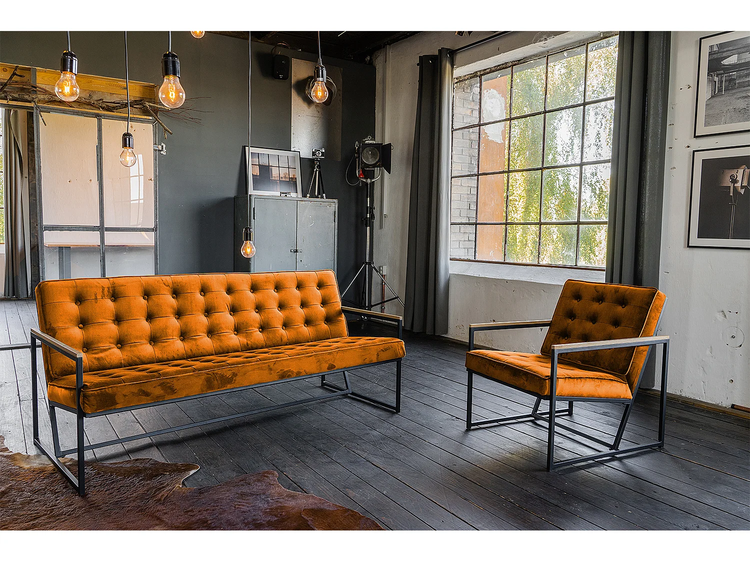 Banquette - Orange Velours - ARLY