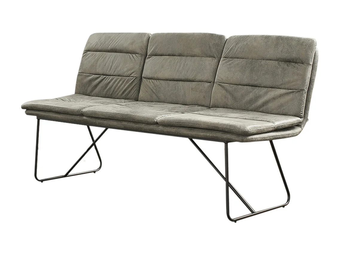 Polsterbank - Grau Microfaser - 68 x 178 cm - VINCE
