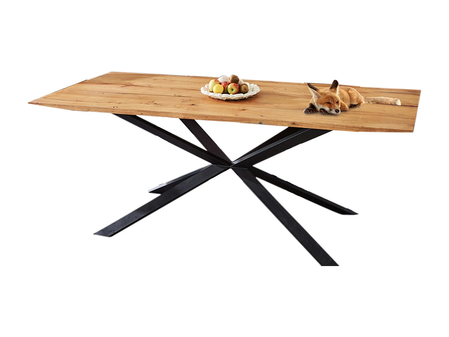 Eettafel - Hout Hout - 220 x 95 cm - YOSHA