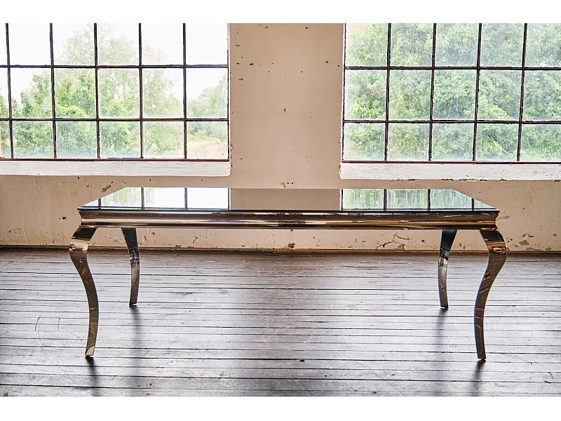 Eettafel - Zwart Glas - 200 x 100 cm - AMARA