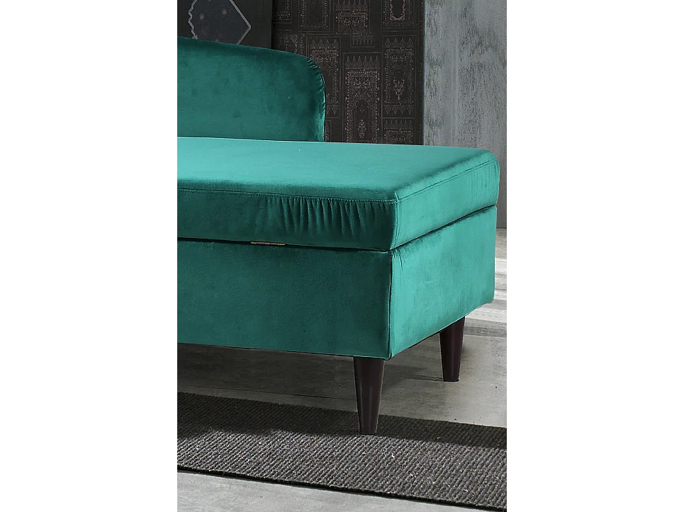 Relaxligstoel - Groen Fluweel - SARAH