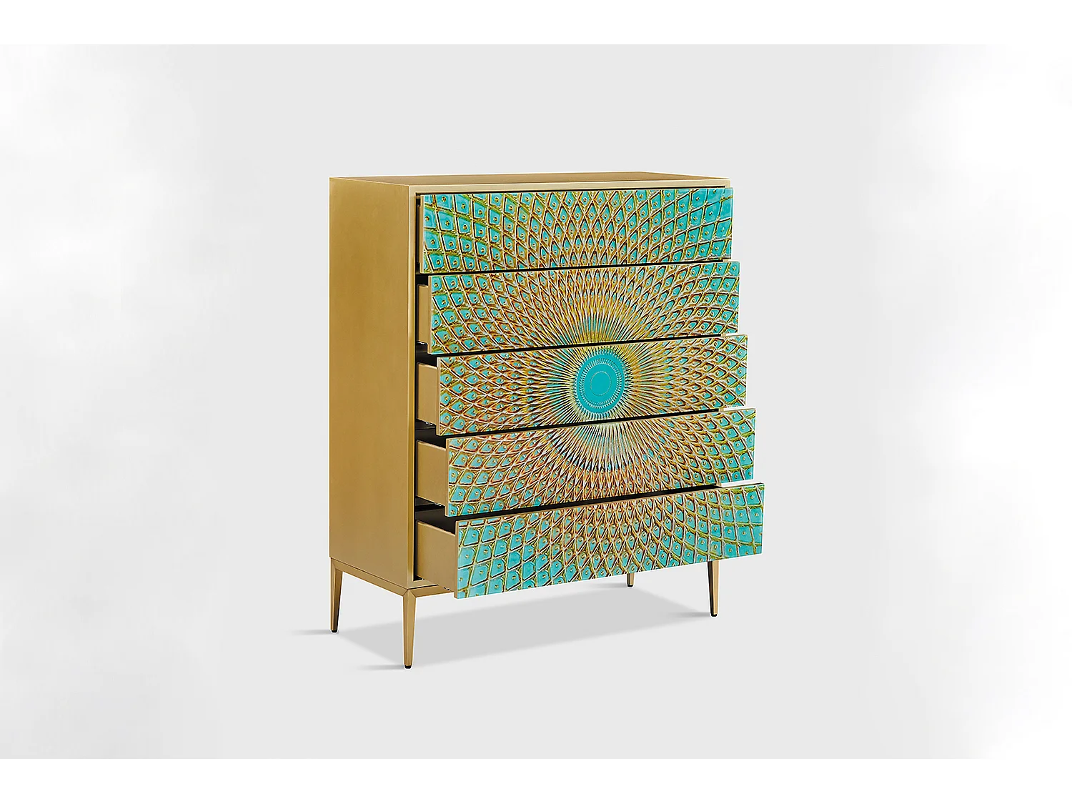 Highboard - Grün Holz - LAGO