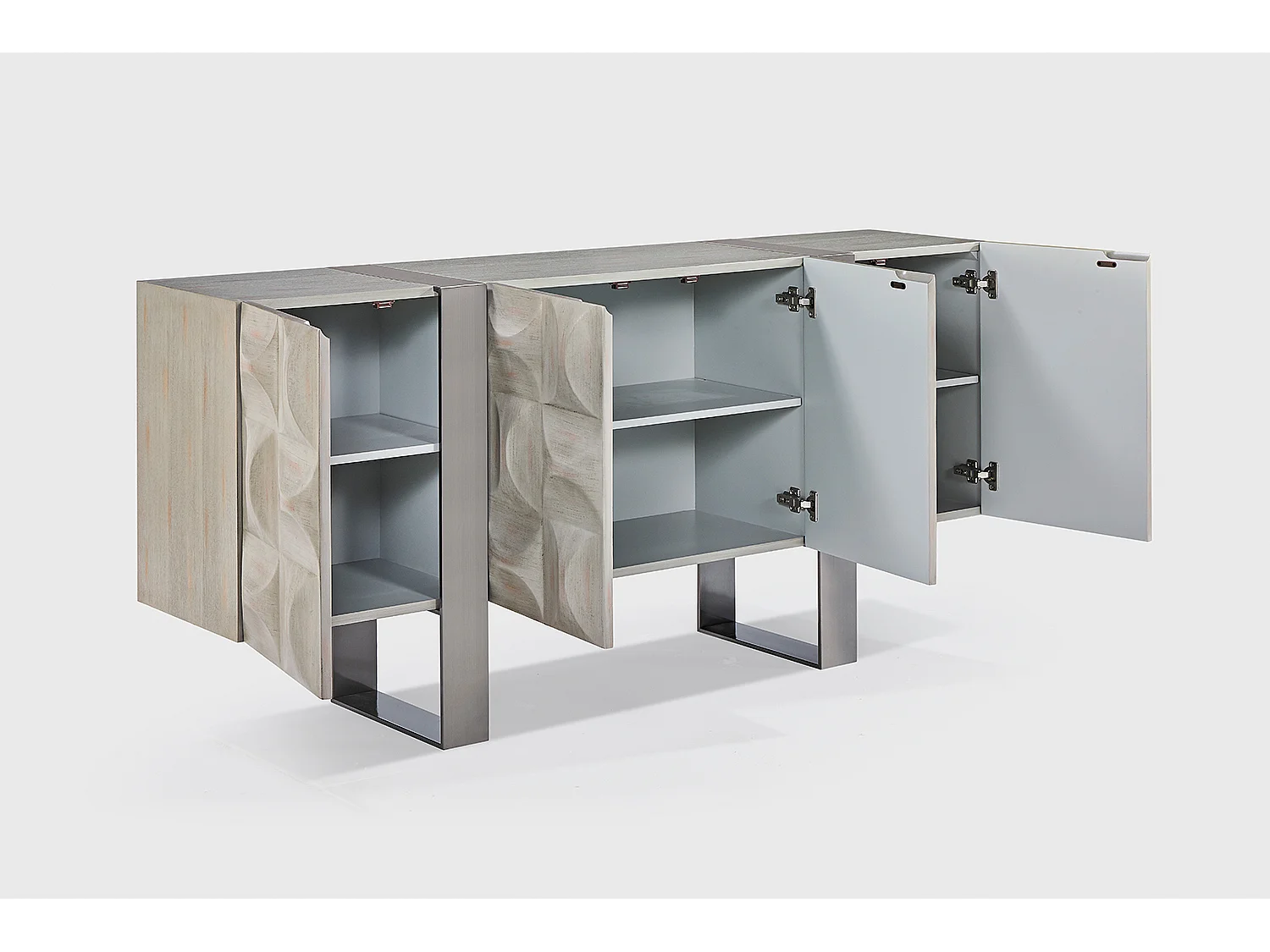 Credenza - Grigio Legno, metallo - MARGO