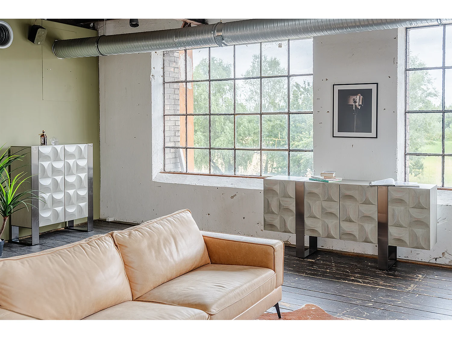 Credenza - Grigio Legno, metallo - MARGO