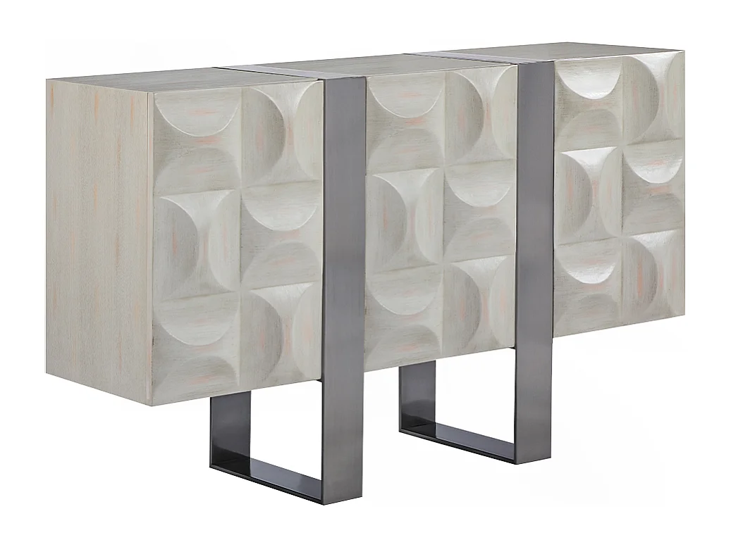 Credenza - Grigio Legno, metallo - MARGO
