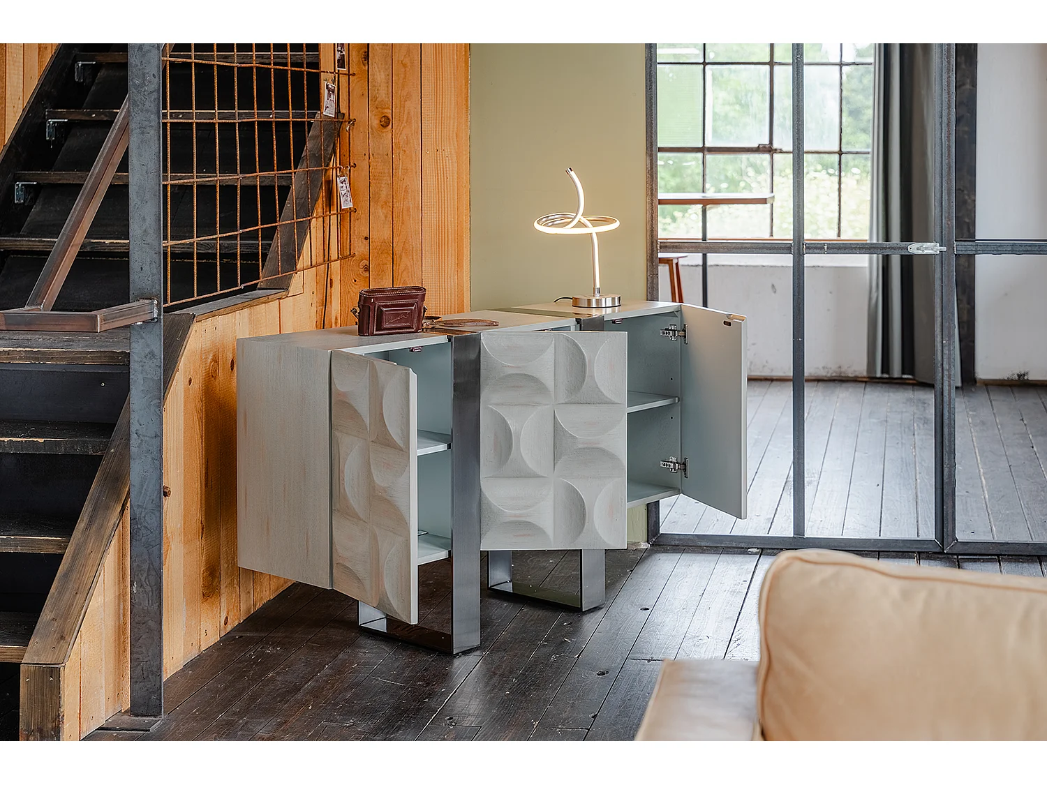 Credenza - Grigio Legno, metallo - MARGO